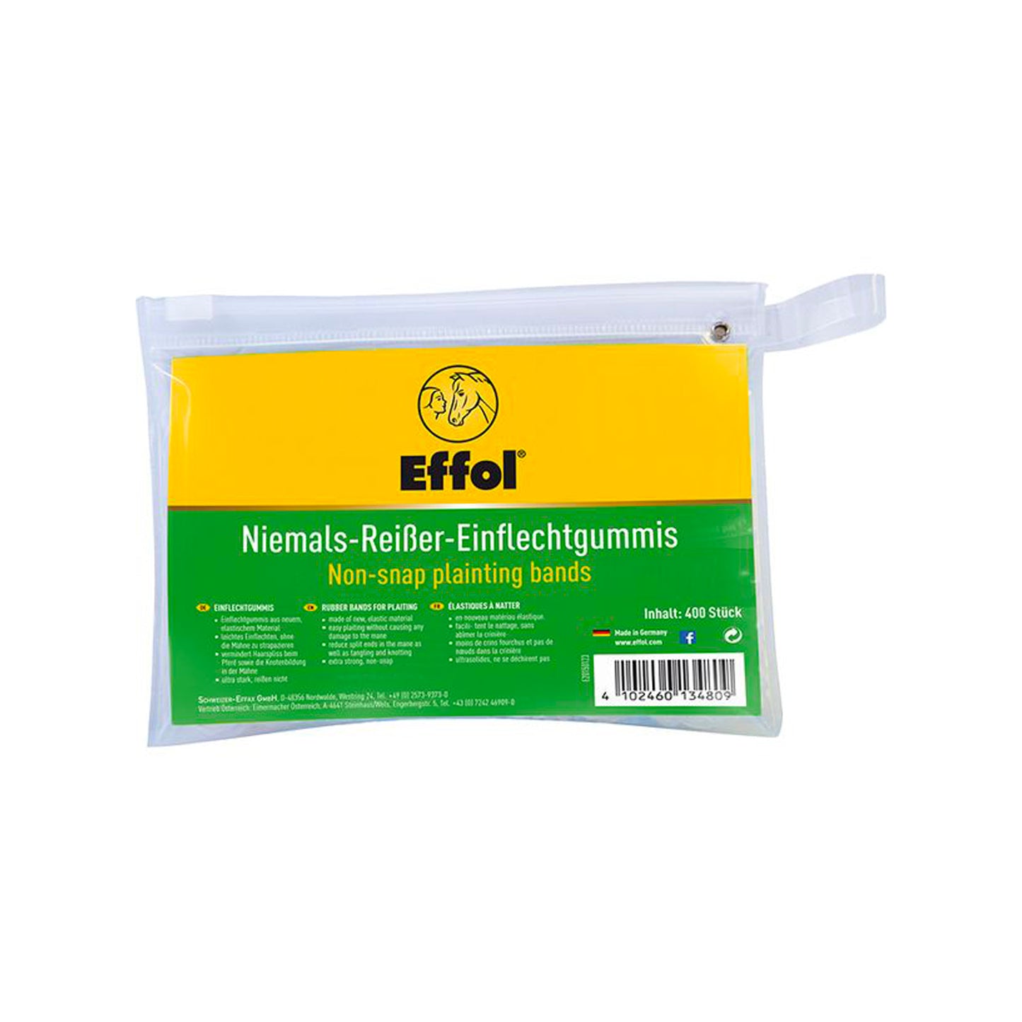 Effol gumki do grzywy przezroczyste 400szt. 24h