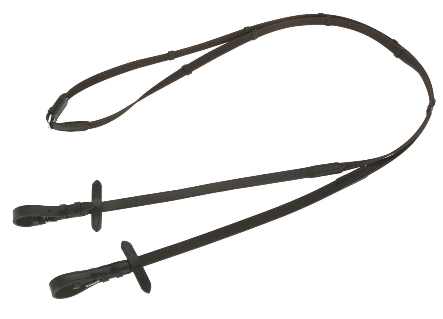 Covalliero wodze gumowane AntiSlip 15 mm, czarny/brązowy