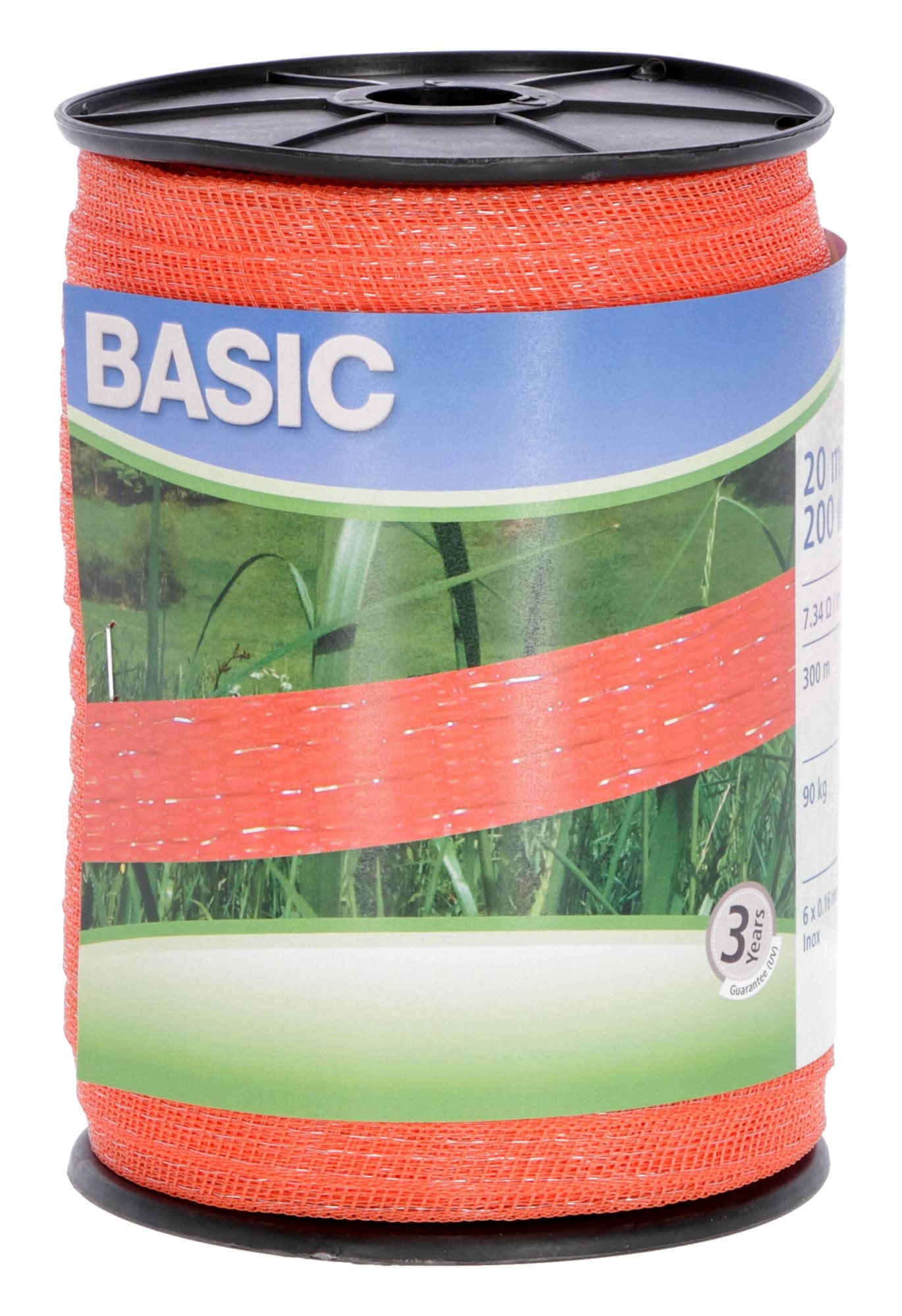 Kerbl taśma ogrodzeniowa BASIC, 200m x 20mm, pomarańczowa