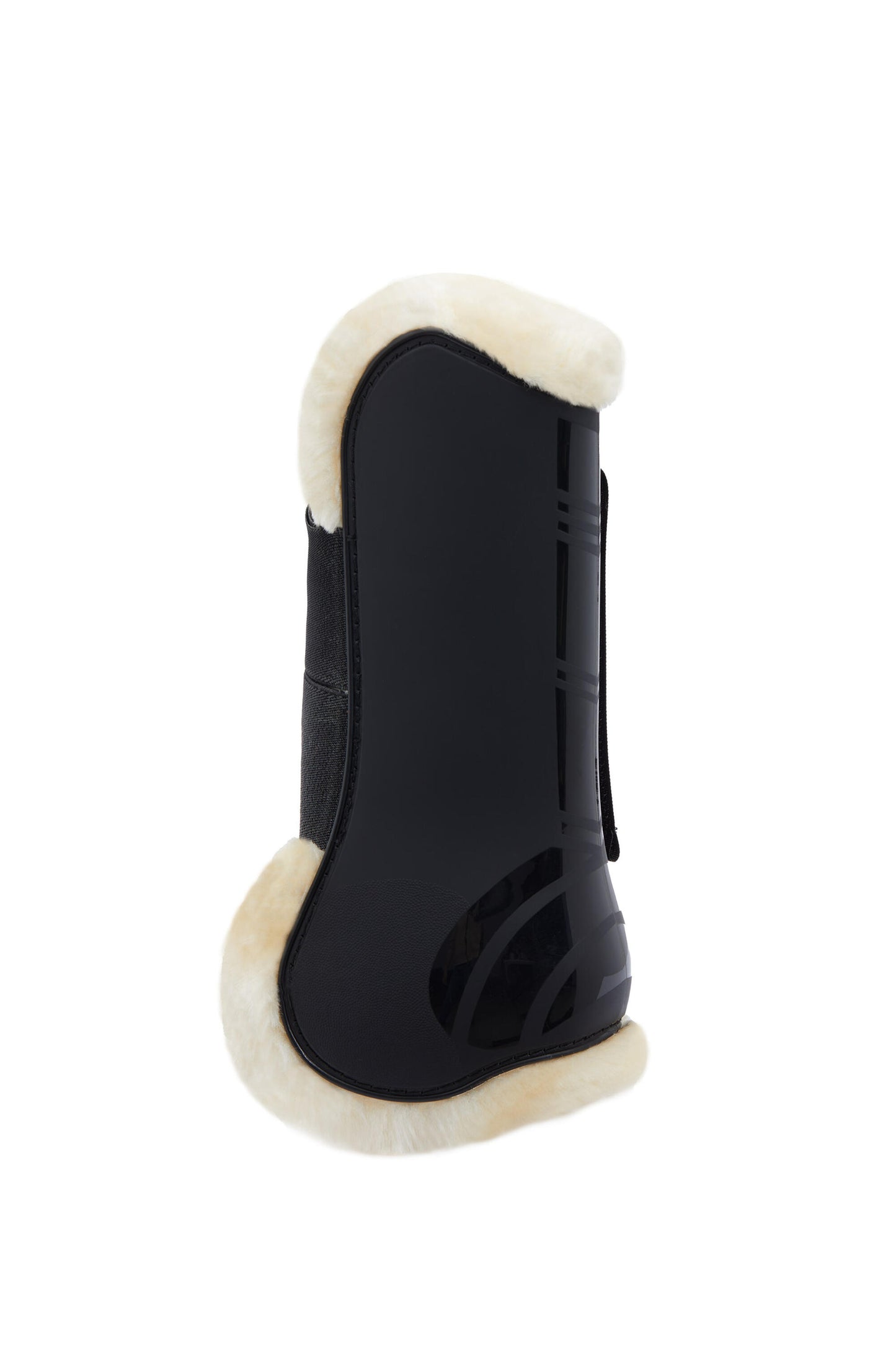 Horze ochraniacze Caliber Tendon ze sztucznym futrem Black 24h