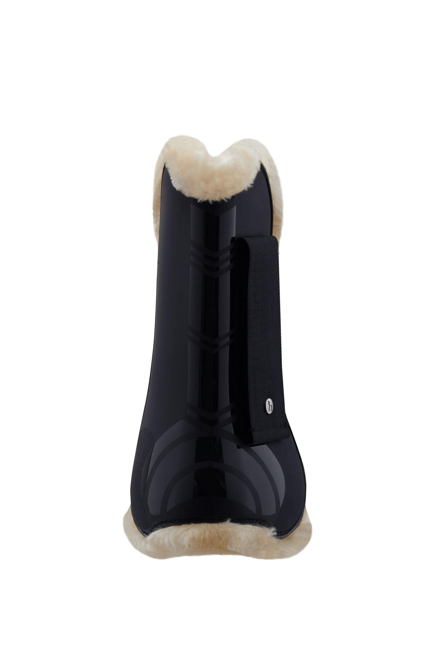 Horze ochraniacze Caliber Tendon ze sztucznym futrem Black 24h
