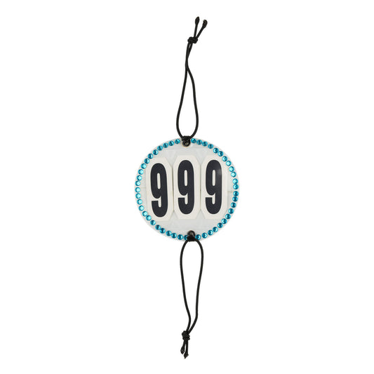 Horze numerek startowy z kryształkami, niebieski 24h