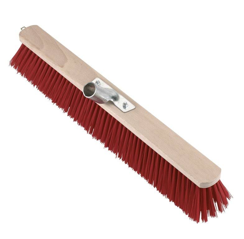 Kerbl szczotka z uchwytem na kij Profi, 60 cm, czerwona