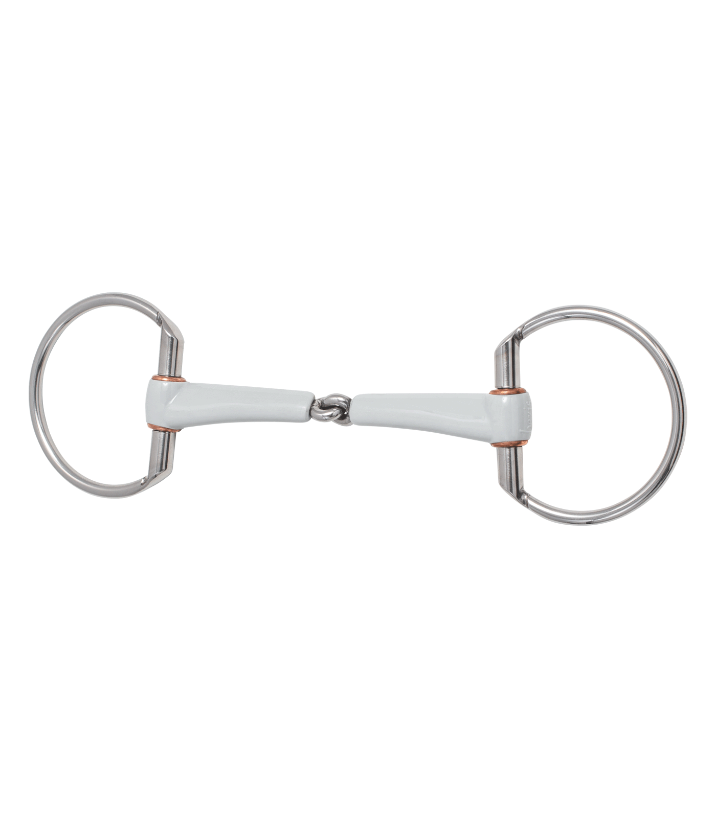 Beris wędzidło oliwkowe pojedynczo łamane MEDIUM 18mm, kółka 7,5cm