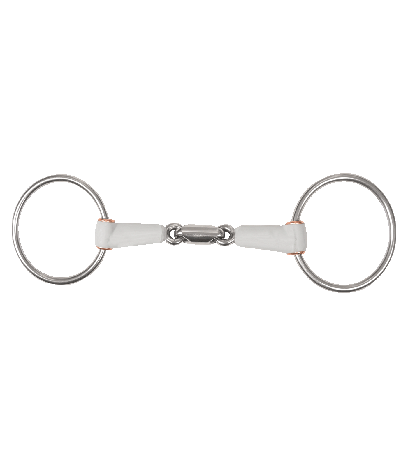 Beris wędzidło podwójnie łamane MEDIUM 18mm, kółka 7,5cm
