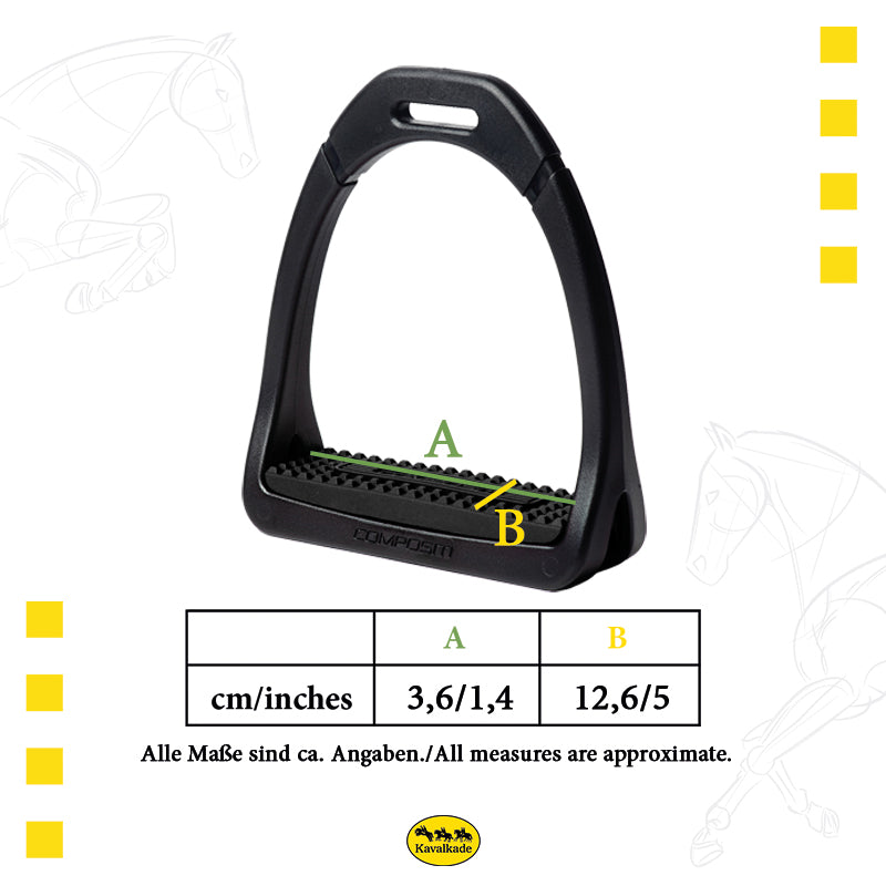 Compositi strzemiona "Profile Premium", czarne 24h