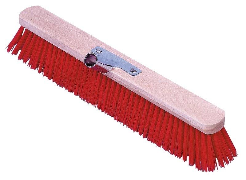 Kerbl szczotka z uchwytem na kij Classic, 40 cm, czerwona