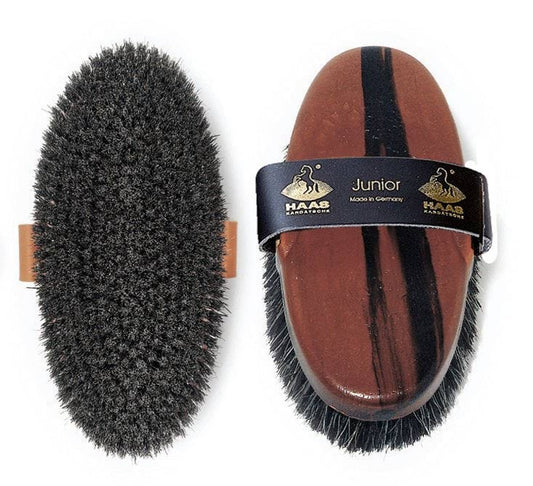 Haas szczotka dla konia Junior, ze szlufką, brązowy, 20 cm