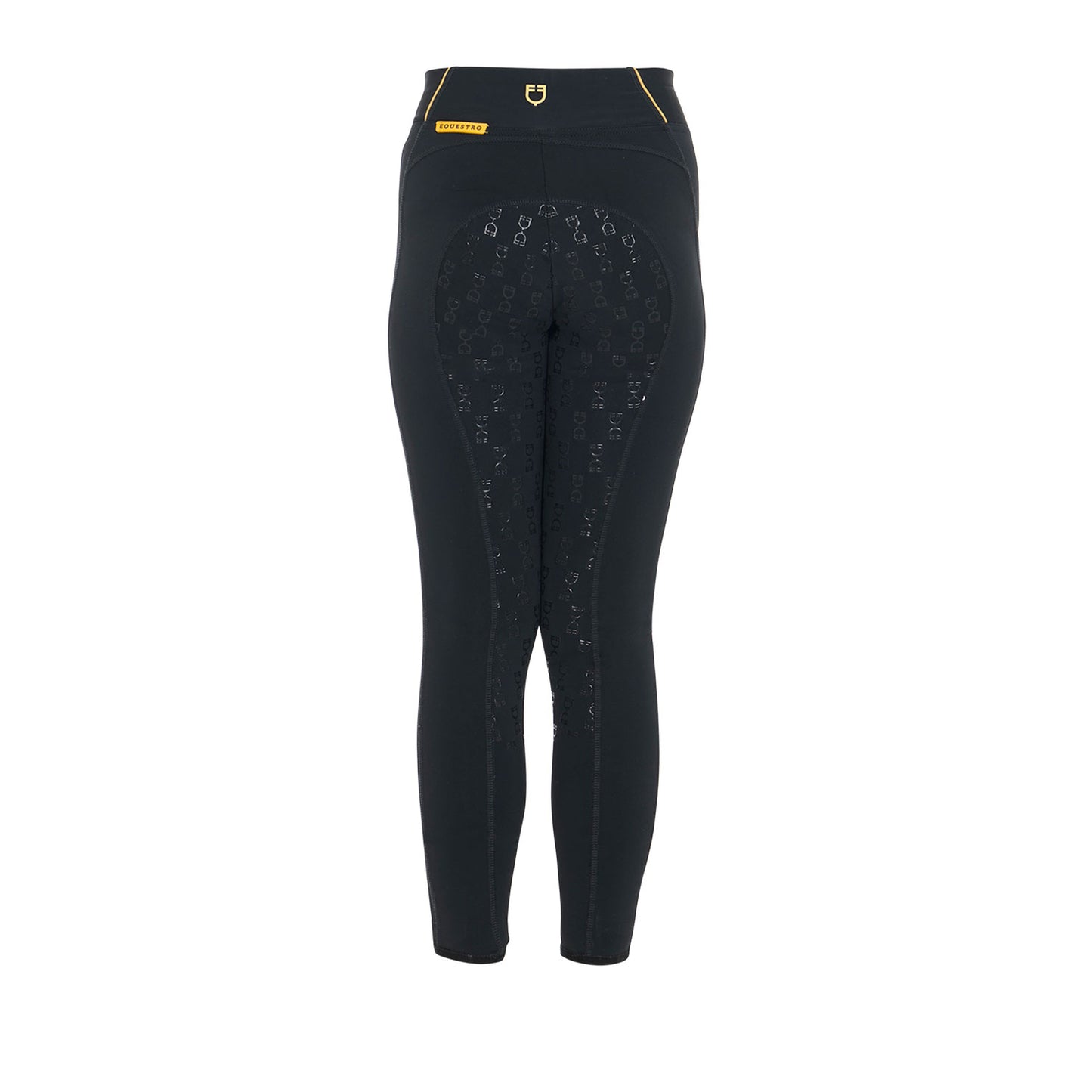 Equestro legginsy jeździeckie dziecięce Slim Fit Grip Black 24h