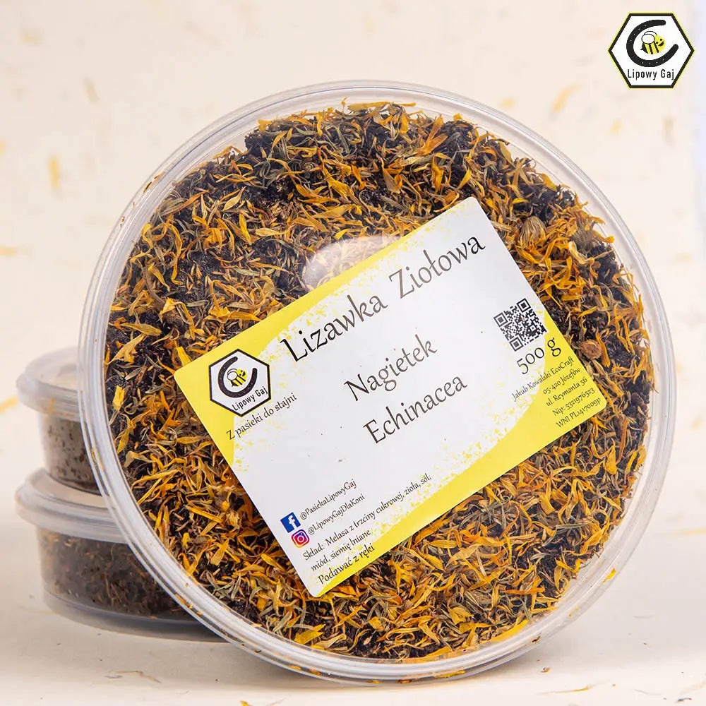 Lipowy Gaj lizawka miodowo ziołowa - nagietek, echinacea 24h