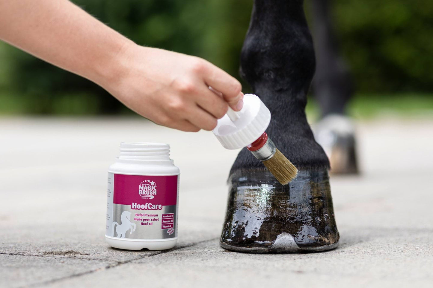 MagicBrush olej do kopyt z pędzelkiem Premium 425ml 24h