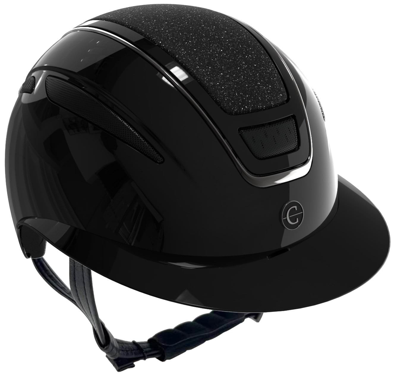 Covalliero kask jeździecki Elite Polo, lakierowany czarny 24h