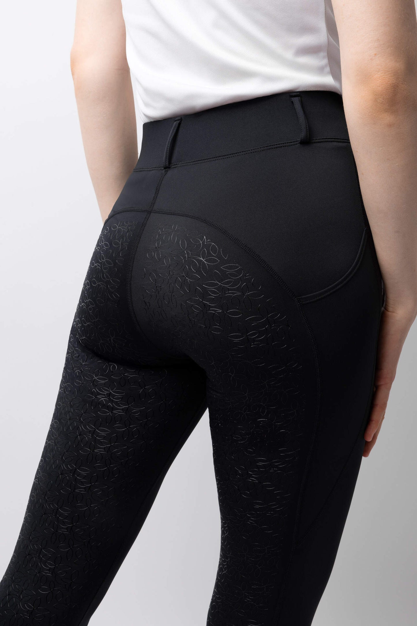 Horze Dea legginsy jeździeckie z pełnym lejem, czarne 24h