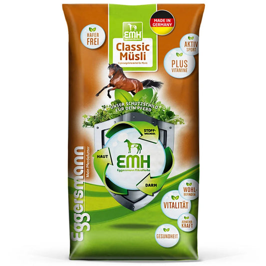 Eggersmann EMH Classic Musli lekkostrawne musli dla koni sportowych na każdym poziomie pracy 20kg 48h