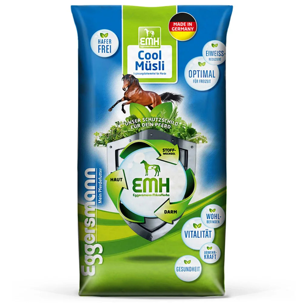 Eggersmann EMH Cool Musli wyciszające musli dla koni nadpobudliwych 20kg 48h