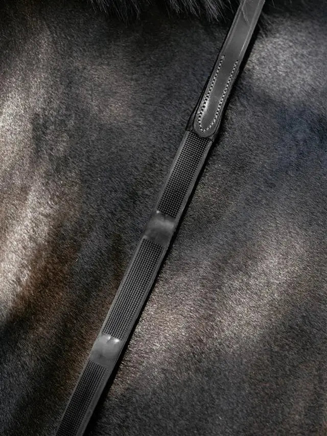 LeMieux wodze gumowe "Ergo Grip", czarny/srebrny
