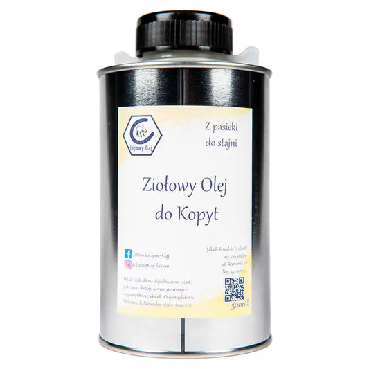 Lipowy Gaj ziołowy olej do kopyt dla koni 500ml 24h