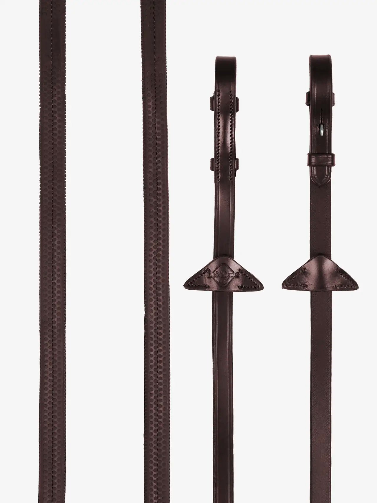 LeMieux wodze gumowe, Havana/srebrny