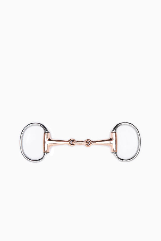 Horze wędzidło oliwkowe podwójnie łamane, rosegold 24h