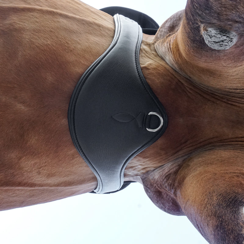 Kavalkade popręg półksiężycowy z miękkiej skóry "Casper", czarny 24h