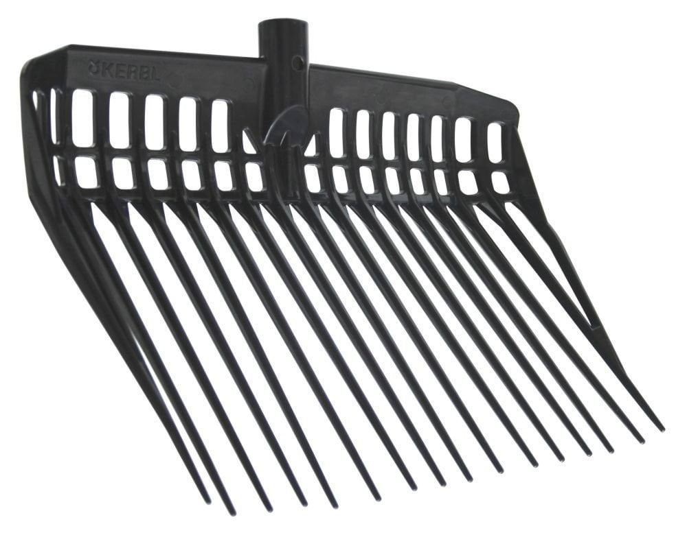 Kerbl widły do stajni EcoFork, bez trzonka, czarny