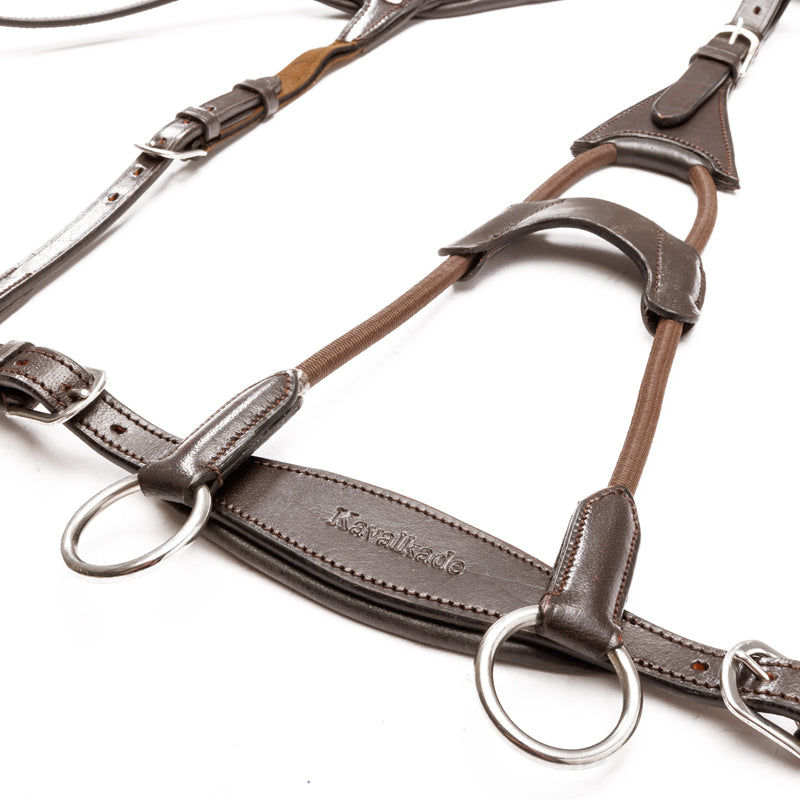 Kavalkade napierśnik 5-punktowy z wytokiem "Caya", brązowy 24h