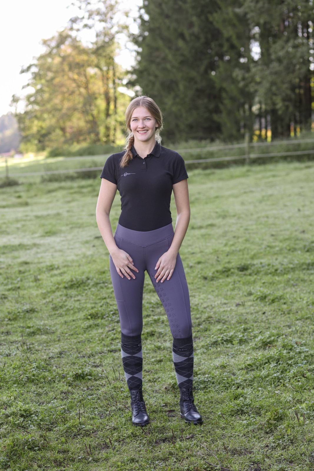 Covalliero legginsy jeździeckie ClassicStar, damskie, grafitowy