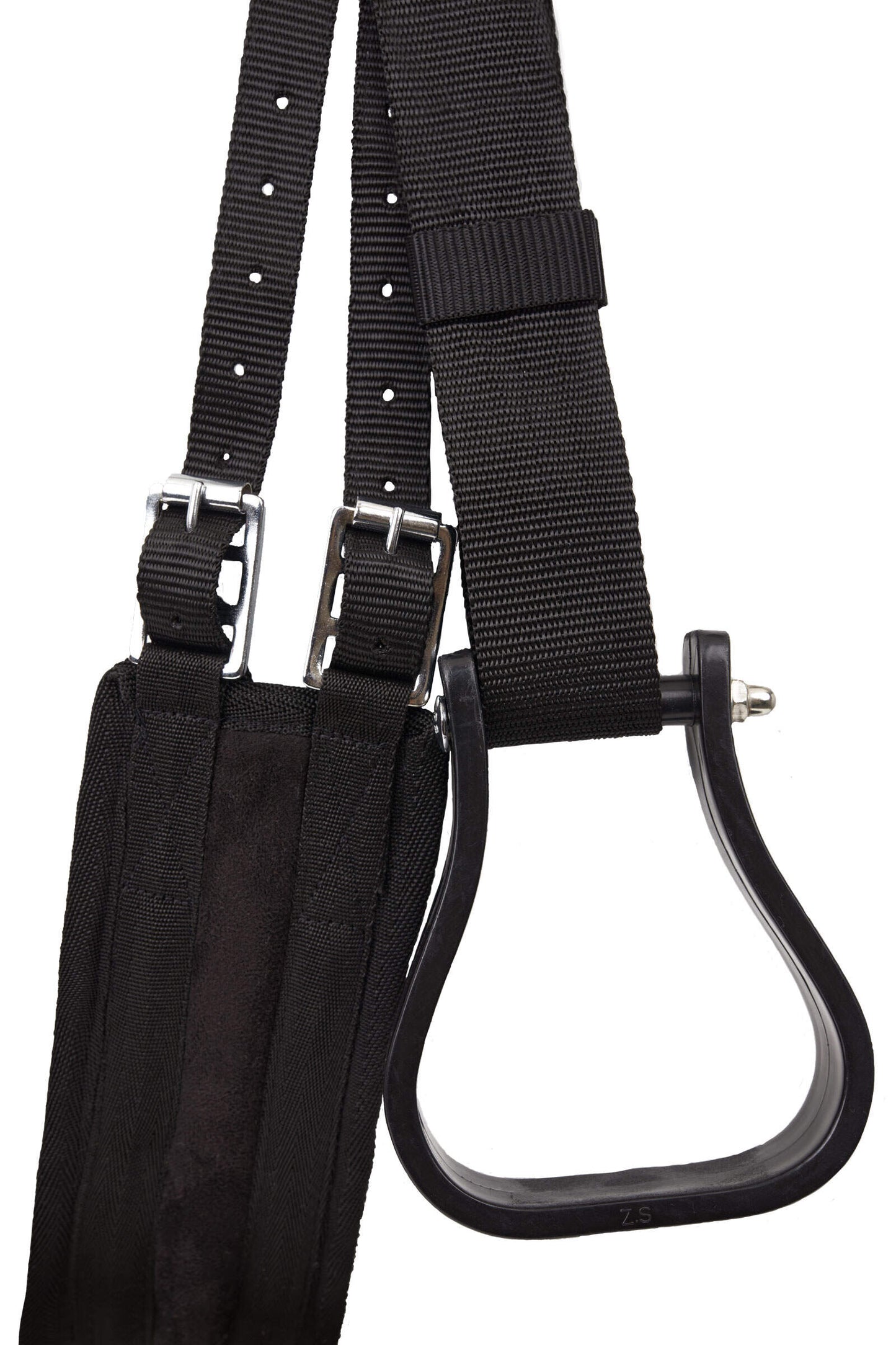 Horze pad do jazdy na oklep, zamszowy PU, czarny/szary 24h