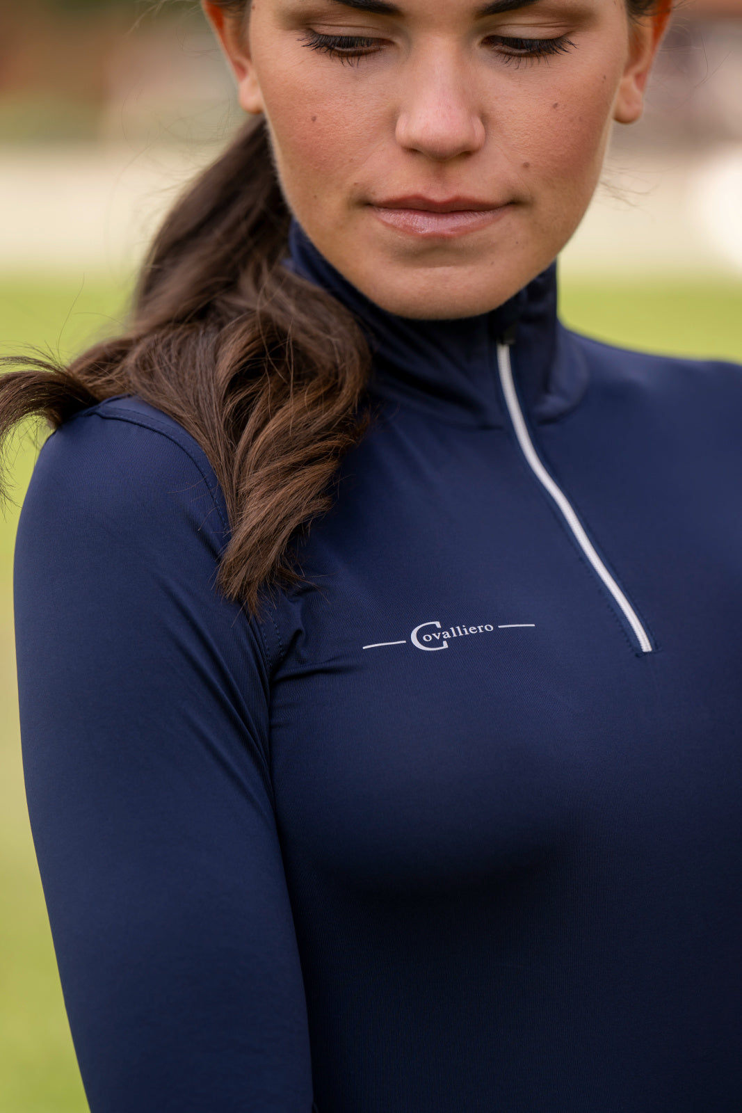 Covalliero koszulka jeździecka funkcyjna, damska, granatowy