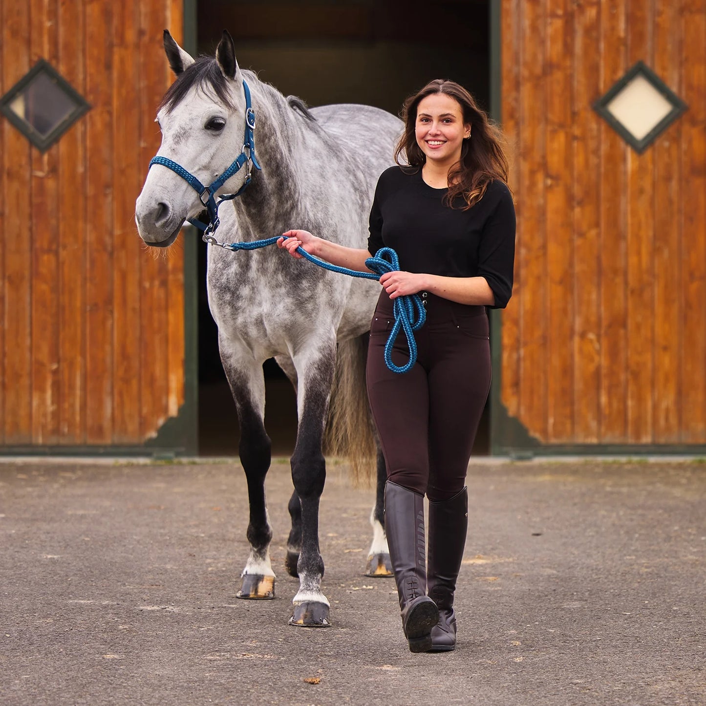 Horze zestaw kantar + uwiąz Chicago, Lagoon Blue 24h