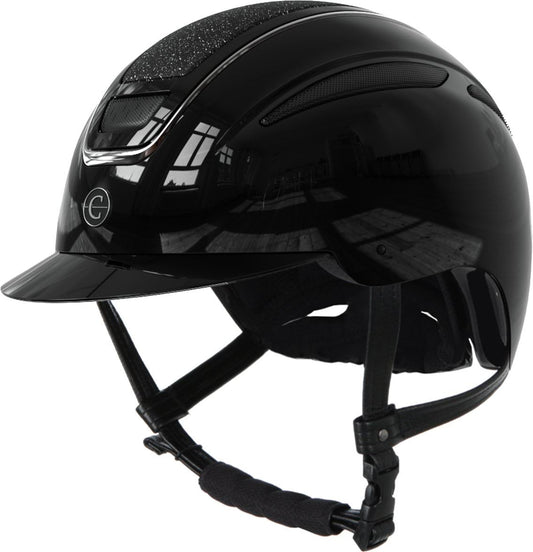 Covalliero kask jeździecki Elite, lakierowany czarny