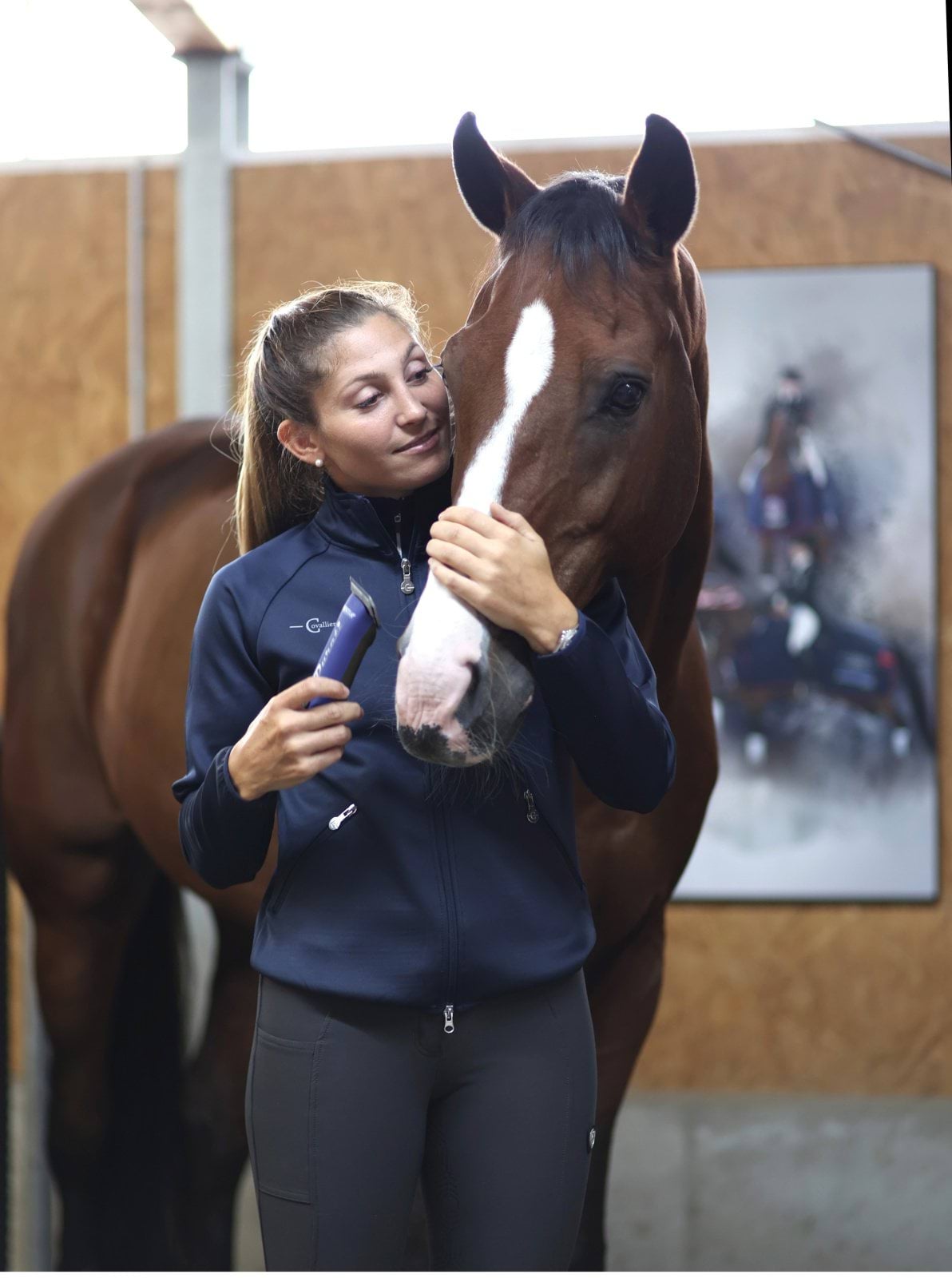 Aesculap maszynka do strzyżenia koni Durati Horse, 1 akumulator, niebieski/czarny