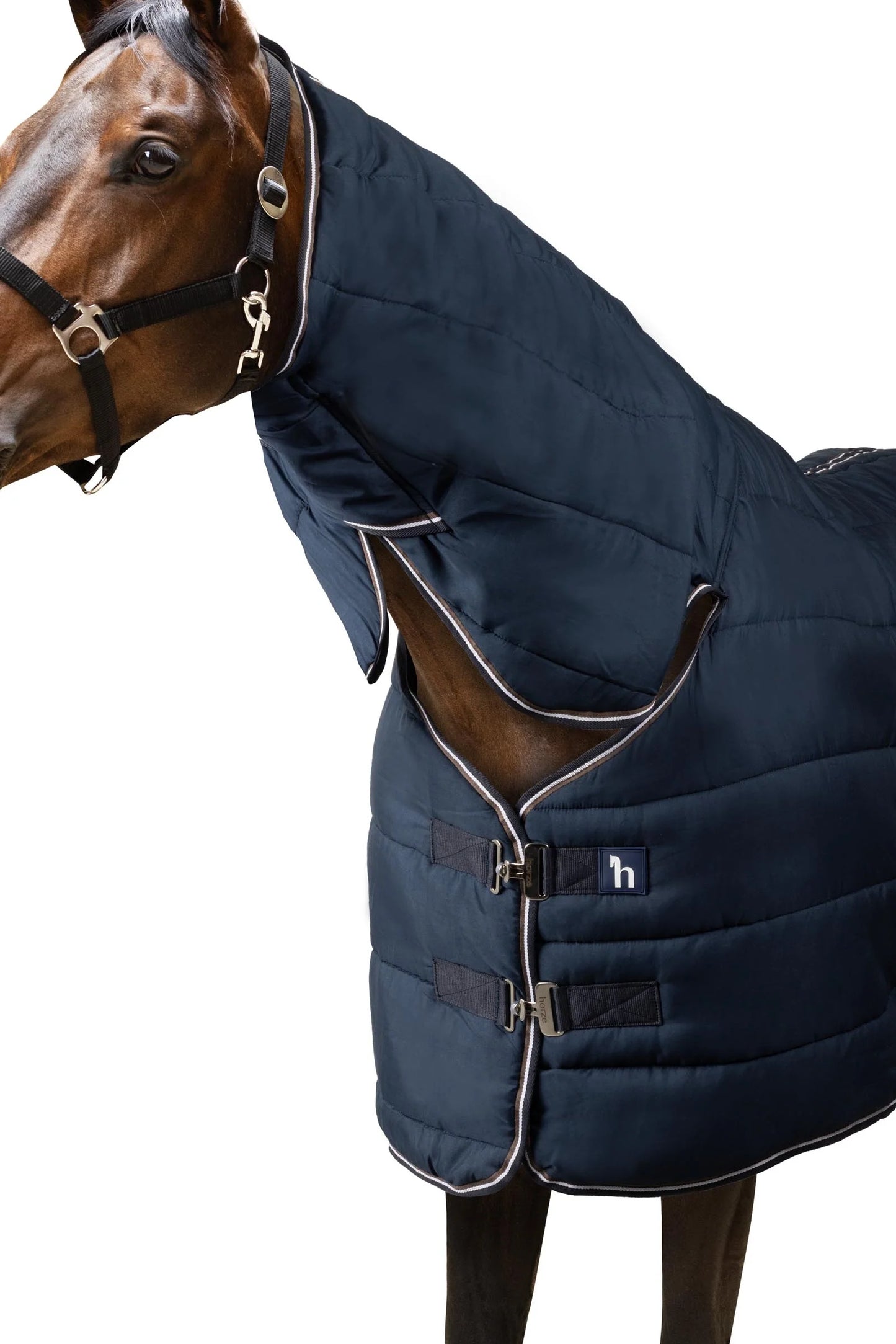 Horze derka stajenna z kapturem Glasgow 150g, blueberry 24h