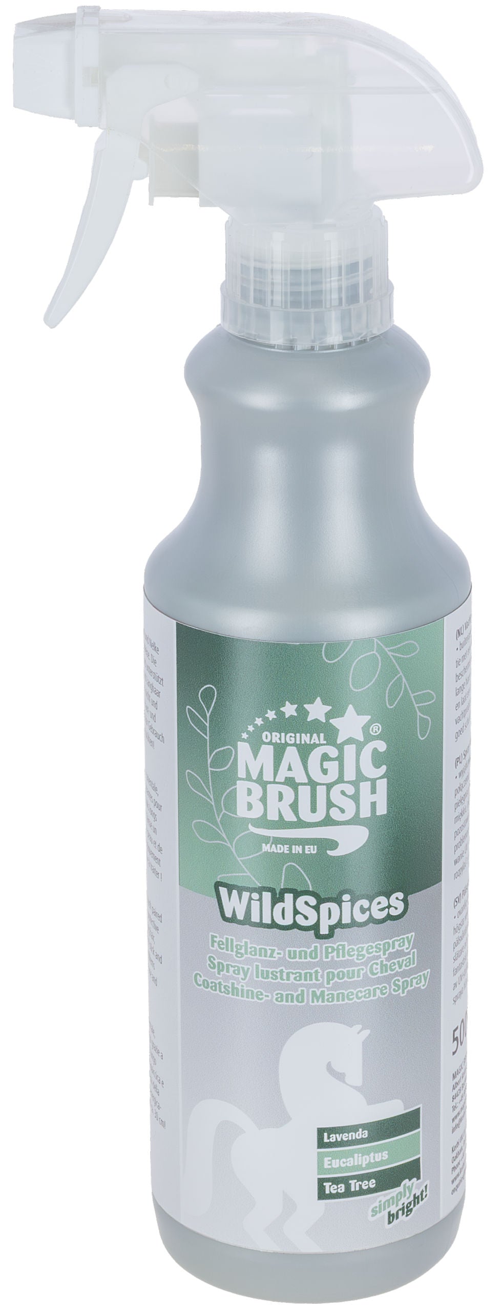 MagicBrush spray do pielęgnacji sierści, grzywy i ogona dla konia Wild Spices, 500ml 24h