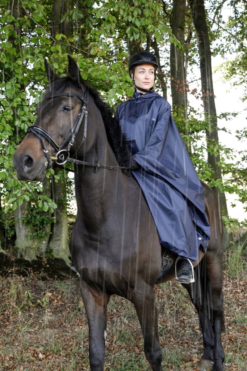 Covalliero ponczo jeździeckie przeciwdeszczowe, niebieski