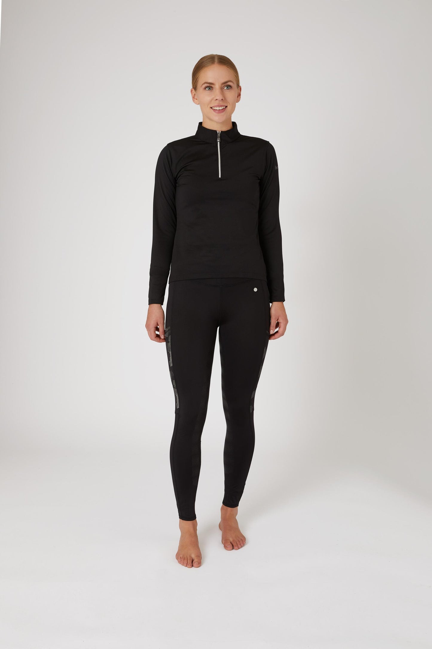 Horze Luminox damski longsleeve techniczny, czarny 24h