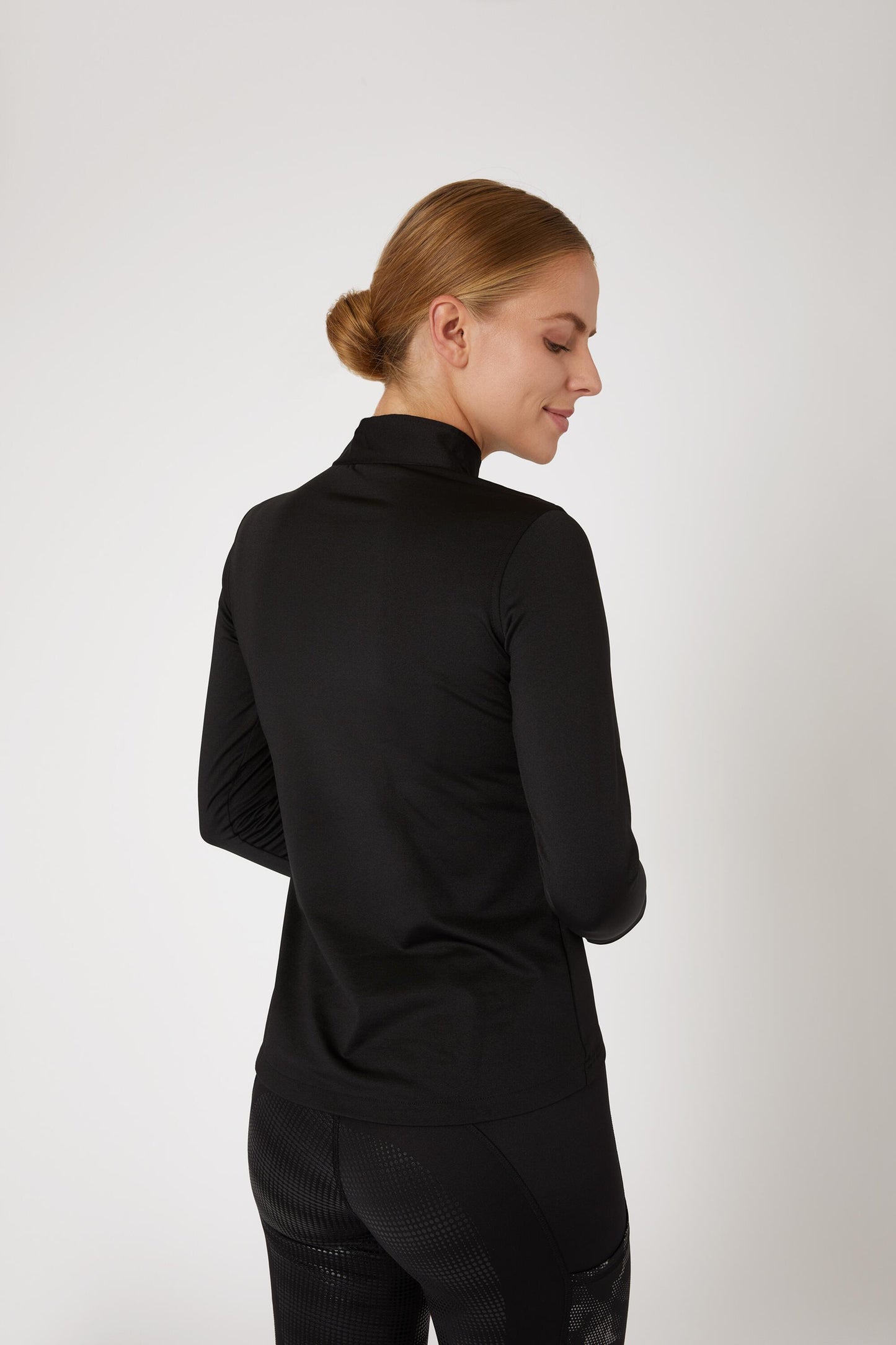 Horze Luminox damski longsleeve techniczny, czarny 24h