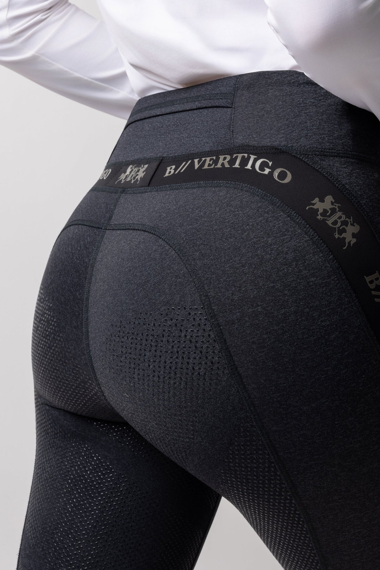 B Vertigo Jenny damskie legginsy jeździeckie z silikonowym pełnym lejem, czarne