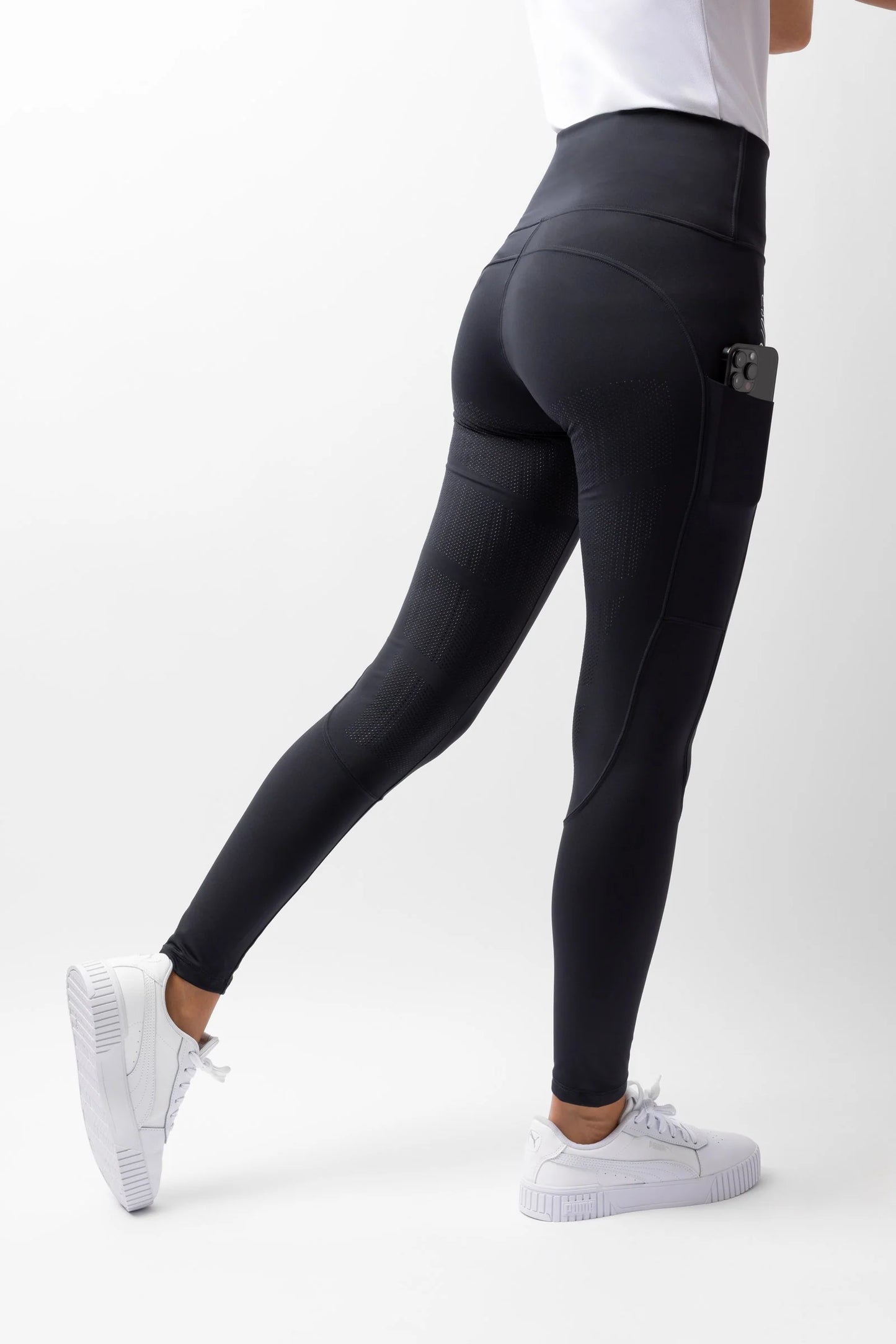 B Vertigo damskie legginsy jeździeckie Lara z wysokim stanem i pełnym lejem, granatowe