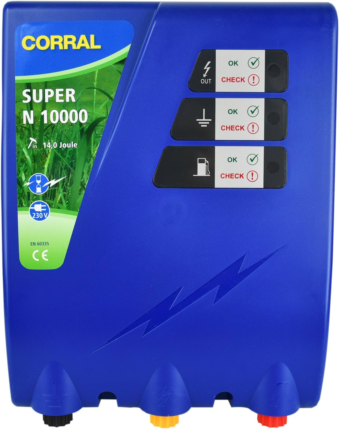 Kerbl elektryzator sieciowy Corral N 10000, na dziki, dla koni, byków, bydła, owiec i kóz, 14,0 J