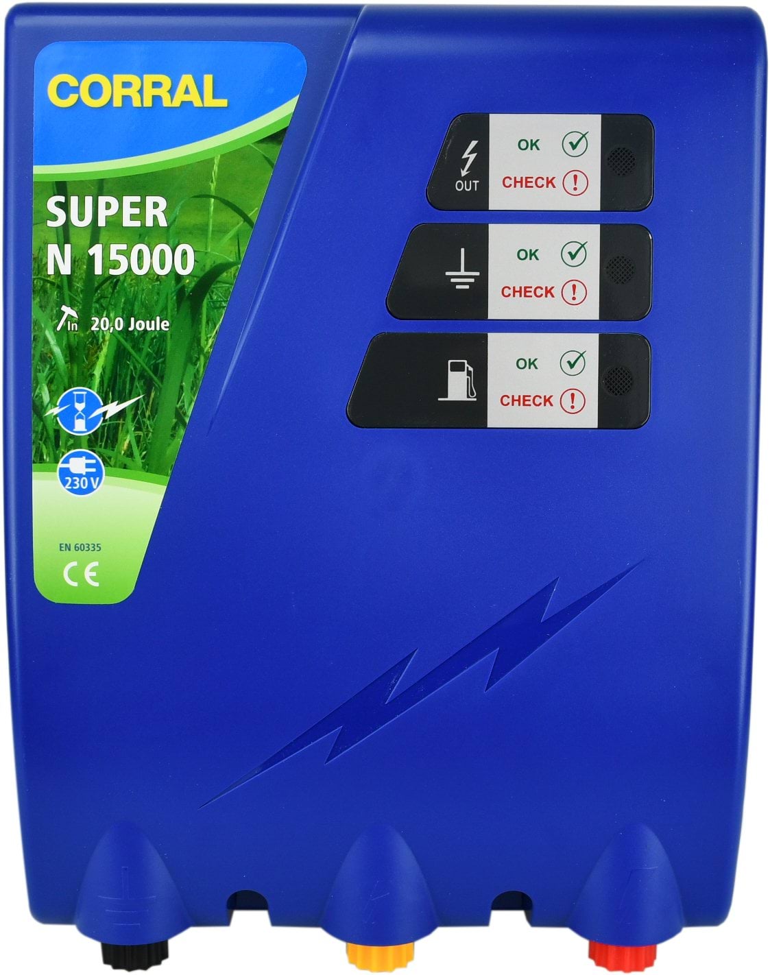 Kerbl elektryzator sieciowy Corral N 15000, na dziki, dla koni, byków, bydła, owiec i kóz, 20,0 J