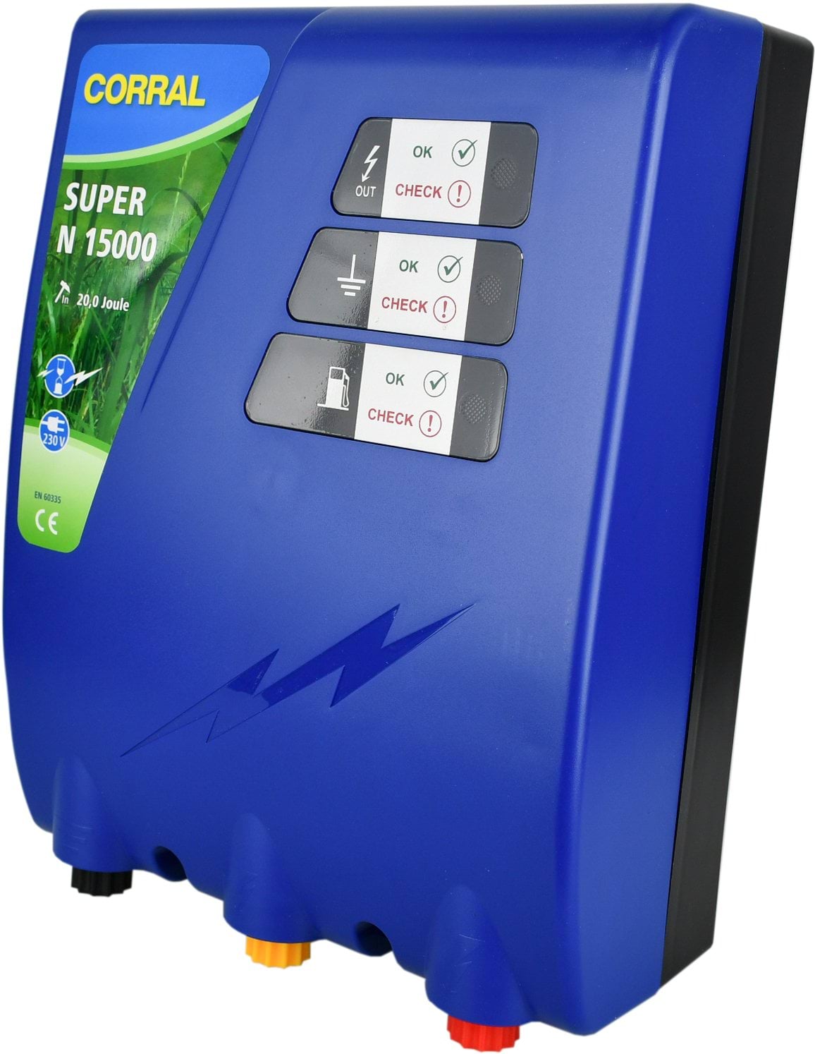 Kerbl elektryzator sieciowy Corral N 15000, na dziki, dla koni, byków, bydła, owiec i kóz, 20,0 J