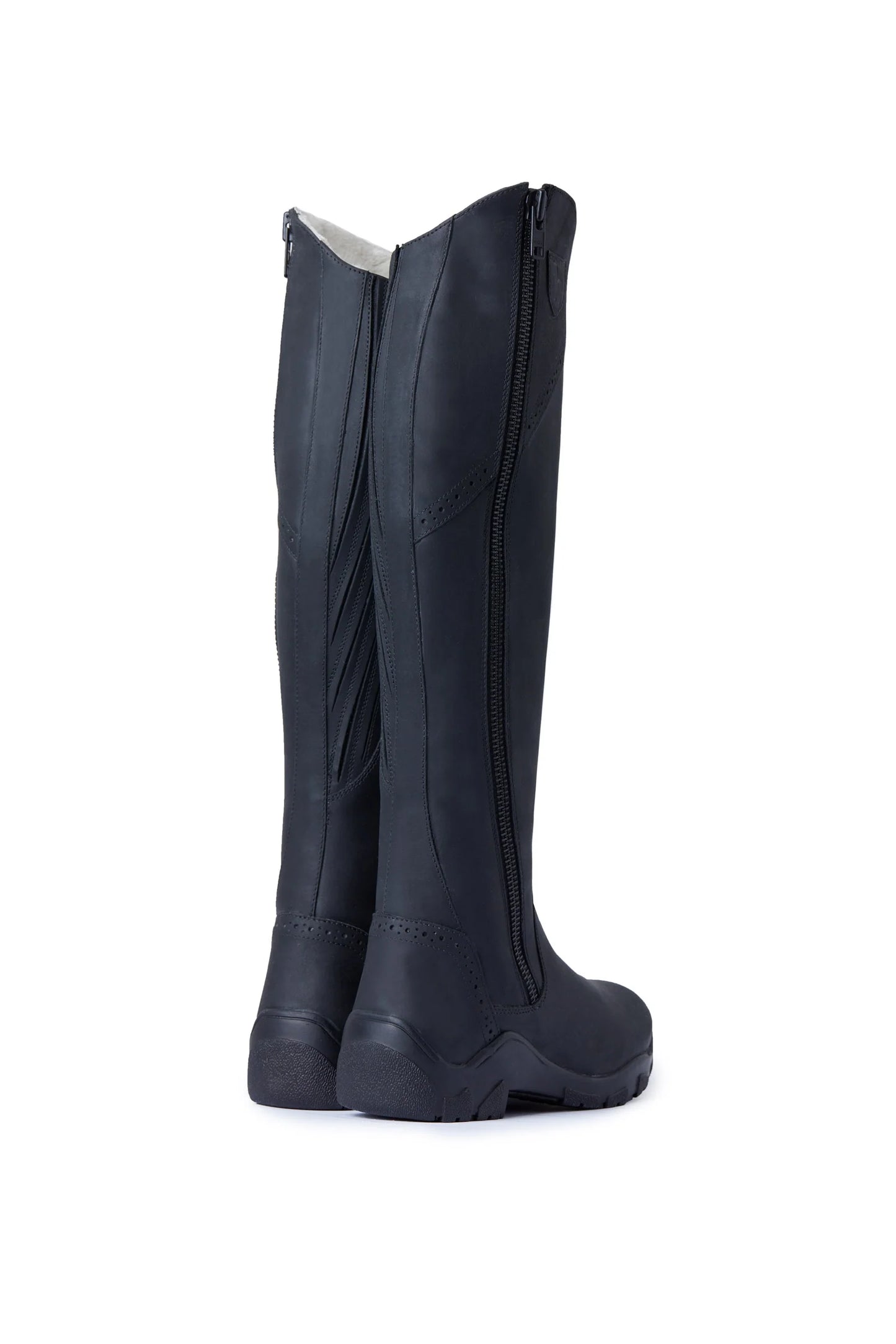 Horze zimowe oficerki skórzane Aspen, czarne 24h