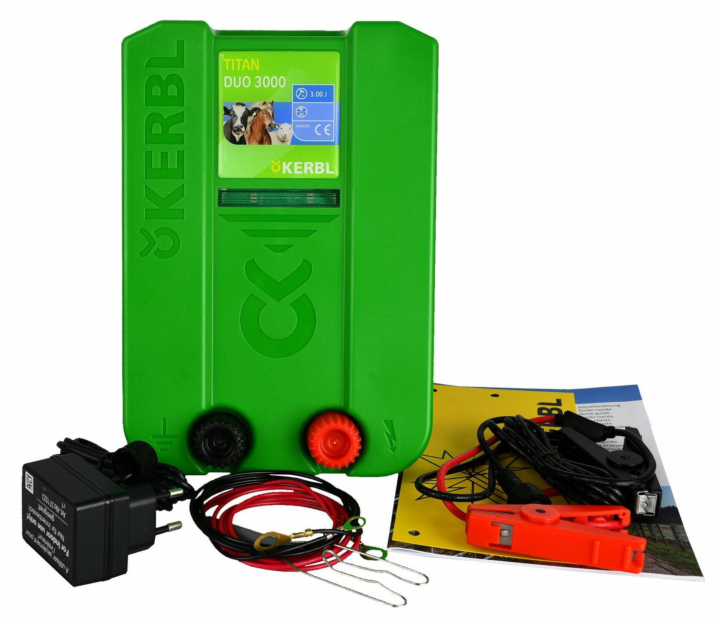 Kerbl elektryzator uniwersalny TITAN DUO 3000, dla koni, bydła, owiec i kóz, 3,0 J