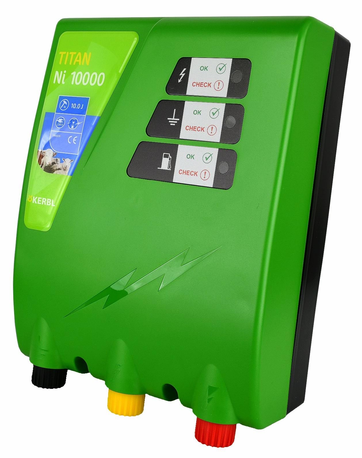 Kerbl elektryzator sieciowy TITAN Ni 10000, na dziki, dla koni, byków, bydła, owiec i kóz, 10,0 J