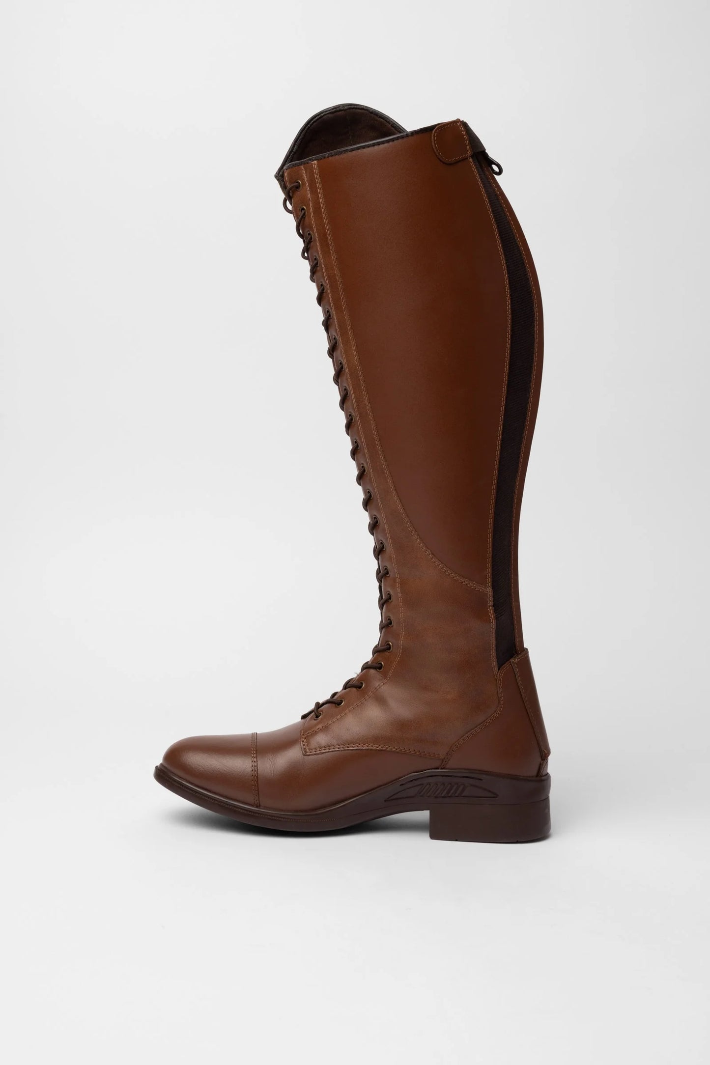 Horze sznurowane oficerki damskie, jasny brąz