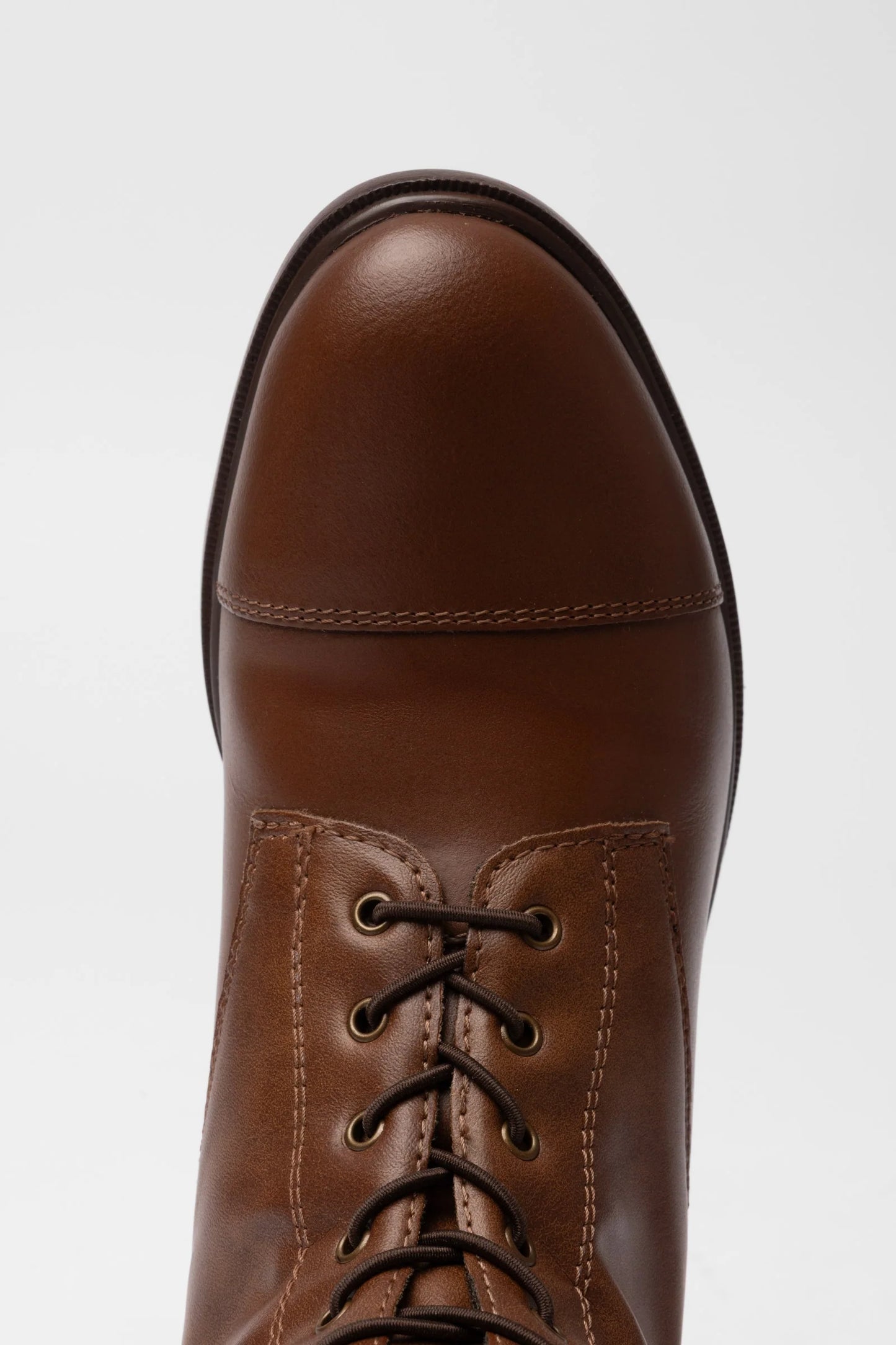 Horze sznurowane oficerki damskie, jasny brąz