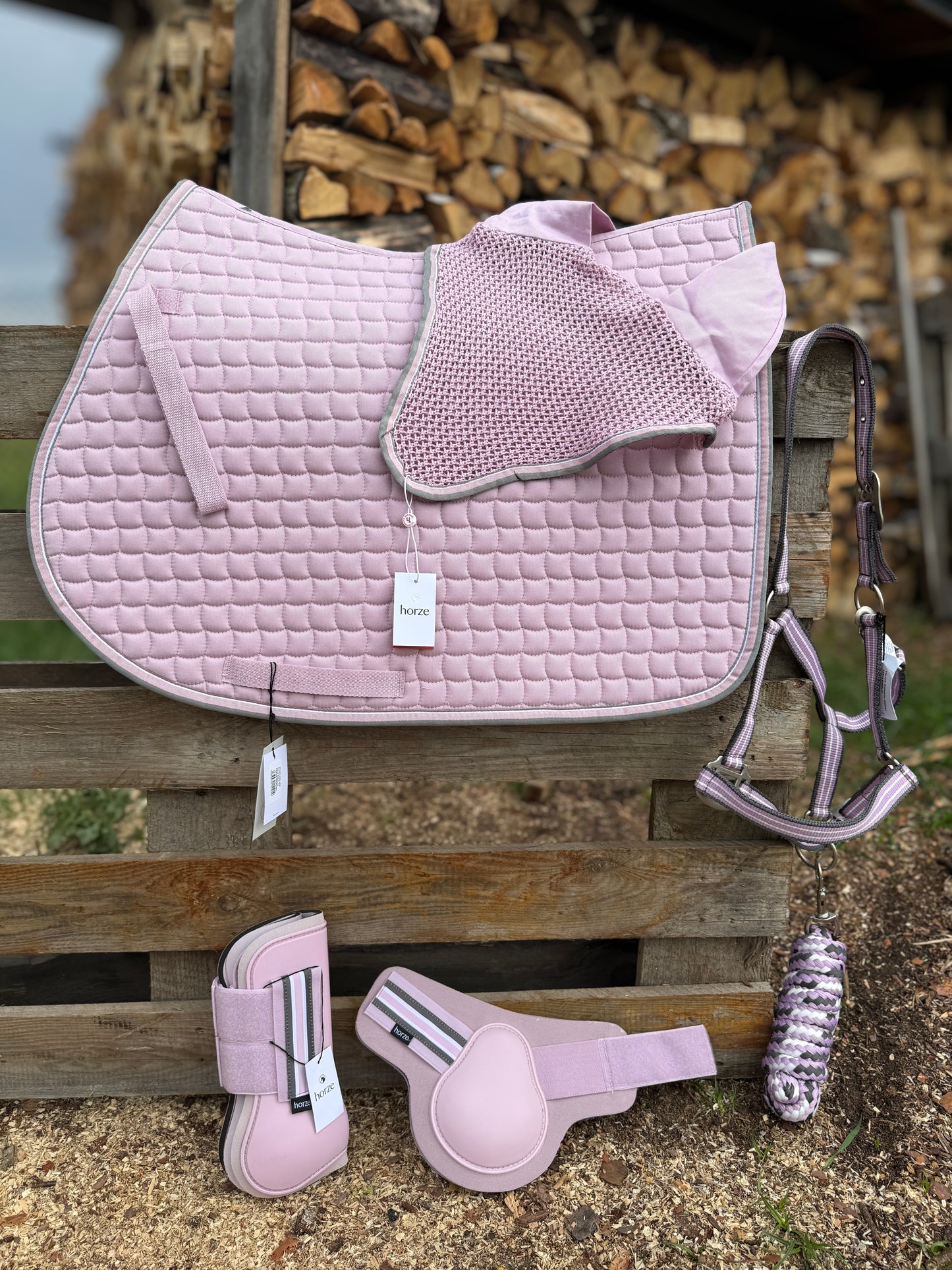 Zestaw promocyjny: komplet Horze Adepto, Dawn Pink 24h
