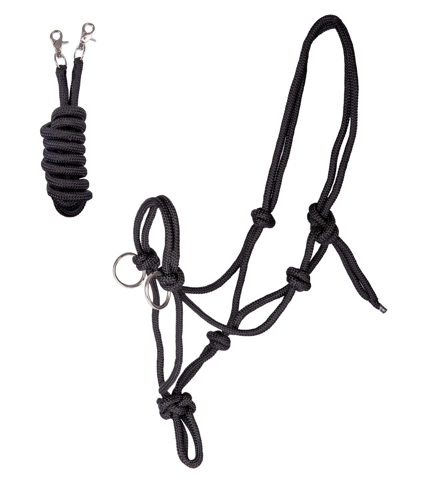 Waldhausen halter z wodzami, czarny 24h