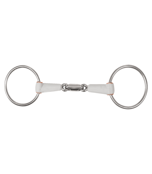 Beris wędzidło podwójnie łamane MEDIUM 18mm, kółka 7,5cm